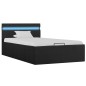 vidaXL Bett mit Bettkasten Hydraulisch LED Dunkelgrau Stoff 100x200 cm vidaXL Bett mit Bettkasten Hydraulisch LED Dunkelgrau Stoff 100x200 cm