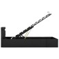vidaXL Bett mit Bettkasten Hydraulisch LED Dunkelgrau Stoff 100x200 cm vidaXL Bett mit Bettkasten Hydraulisch LED Dunkelgrau Stoff 100x200 cm