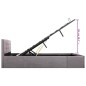 vidaXL Stauraumbett Hydraulisch Taupe Stoff 160×200 cm vidaXL Stauraumbett Hydraulisch Taupe Stoff 160×200 cm