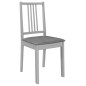 vidaXL Esszimmerstühle mit Polstern 6 Stk. Grau Massivholz vidaXL Esszimmerstühle mit Polstern 6 Stk. Grau Massivholz
