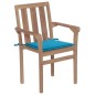Stapelbare Gartenstühle mit Kissen 6 Stk. Massivholz Teak Stapelbare Gartenstühle mit Kissen 6 Stk. Massivholz Teak