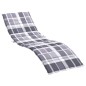 vidaXL Sonnenliegen-Auflage Grau Karomuster 200x70x3 cm Oxford-Gewebe vidaXL Sonnenliegen-Auflage Grau Karomuster 200x70x3 cm Oxford-Gewebe
