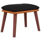 vidaXL Fußhocker Schwarz 45x29,5x35 cm Stoff und Kunstleder vidaXL Fußhocker Schwarz 45x29,5x35 cm Stoff und Kunstleder