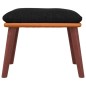 vidaXL Fußhocker Schwarz 45x29,5x35 cm Stoff und Kunstleder vidaXL Fußhocker Schwarz 45x29,5x35 cm Stoff und Kunstleder