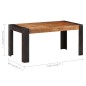 vidaXL Esstisch 160x80x76 cm Massivholz Mango vidaXL Esstisch 160x80x76 cm Massivholz Mango