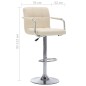 vidaXL Barhocker 2 Stk. Creme Stoff vidaXL Barhocker 2 Stk. Creme Stoff