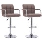 vidaXL Barhocker 2 Stk. Taupe Stoff vidaXL Barhocker 2 Stk. Taupe Stoff