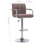 vidaXL Barhocker 2 Stk. Taupe Stoff vidaXL Barhocker 2 Stk. Taupe Stoff