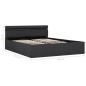 vidaXL Bett mit Bettkasten Hydraulisch LED Dunkelgrau Stoff 140x200 cm vidaXL Bett mit Bettkasten Hydraulisch LED Dunkelgrau Stoff 140x200 cm