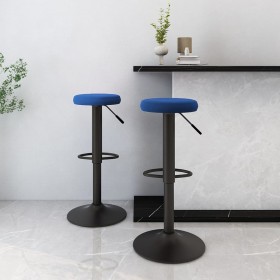vidaXL Barhocker 2 Stk. Blau Samt 