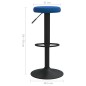 vidaXL Barhocker 2 Stk. Blau Samt vidaXL Barhocker 2 Stk. Blau Samt
