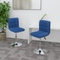vidaXL Esszimmerstühle 2 Stk. Drehbar Blau Stoff vidaXL Esszimmerstühle 2 Stk. Drehbar Blau Stoff