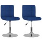 vidaXL Esszimmerstühle 2 Stk. Drehbar Blau Stoff vidaXL Esszimmerstühle 2 Stk. Drehbar Blau Stoff