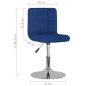 vidaXL Esszimmerstühle 2 Stk. Drehbar Blau Stoff vidaXL Esszimmerstühle 2 Stk. Drehbar Blau Stoff