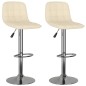 vidaXL Barhocker 2 Stk. Creme Stoff vidaXL Barhocker 2 Stk. Creme Stoff
