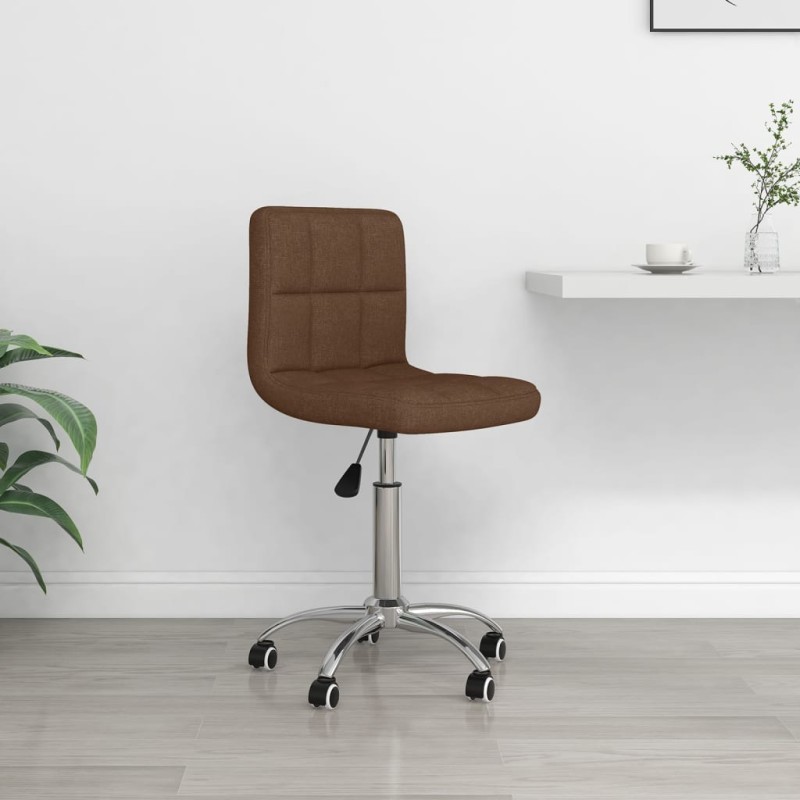 vidaXL Bürostuhl Drehbar Braun Stoff vidaXL Bürostuhl Drehbar Braun Stoff