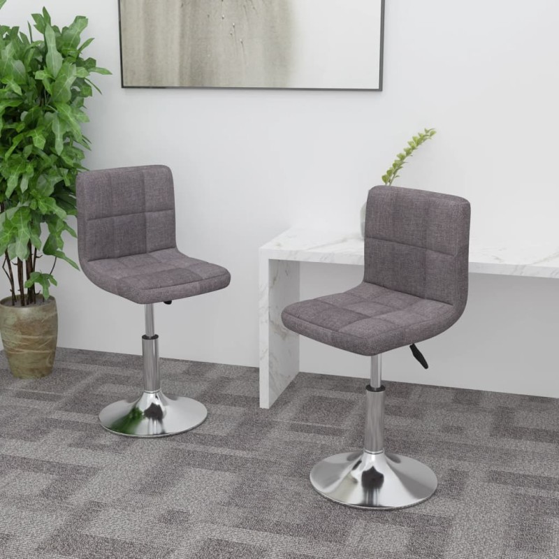vidaXL Esszimmerstühle 2 Stk. Drehbar Taupe Stoff vidaXL Esszimmerstühle 2 Stk. Drehbar Taupe Stoff