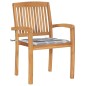 Stapelbare Gartenstühle mit Kissen 8 Stk. Massivholz Teak Stapelbare Gartenstühle mit Kissen 8 Stk. Massivholz Teak