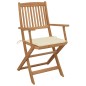 vidaXL Klappbare Gartenstühle 6 Stk. mit Kissen Massivholz Akazie vidaXL Klappbare Gartenstühle 6 Stk. mit Kissen Massivholz Akazie