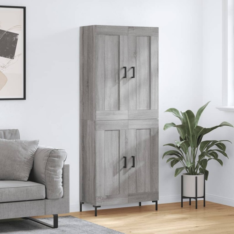 Highboard Grau Sonoma 69,5x34x180 cm Holzwerkstoff Highboard Grau Sonoma 69,5x34x180 cm Holzwerkstoff