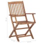 vidaXL Klappbare Gartenstühle 6 Stk. mit Kissen Massivholz Akazie vidaXL Klappbare Gartenstühle 6 Stk. mit Kissen Massivholz Akazie