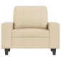 vidaXL Sessel mit Hocker Creme 60 cm Stoff vidaXL Sessel mit Hocker Creme 60 cm Stoff