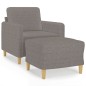 vidaXL Sessel mit Hocker Taupe 60 cm Stoff vidaXL Sessel mit Hocker Taupe 60 cm Stoff