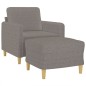 vidaXL Sessel mit Hocker Taupe 60 cm Stoff vidaXL Sessel mit Hocker Taupe 60 cm Stoff