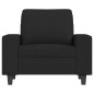 vidaXL Sessel mit Hocker Schwarz 60 cm Stoff vidaXL Sessel mit Hocker Schwarz 60 cm Stoff