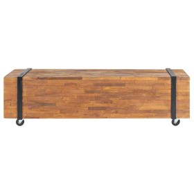 vidaXL TV-Schrank 110x30x32,5 cm Massivholz Teak
