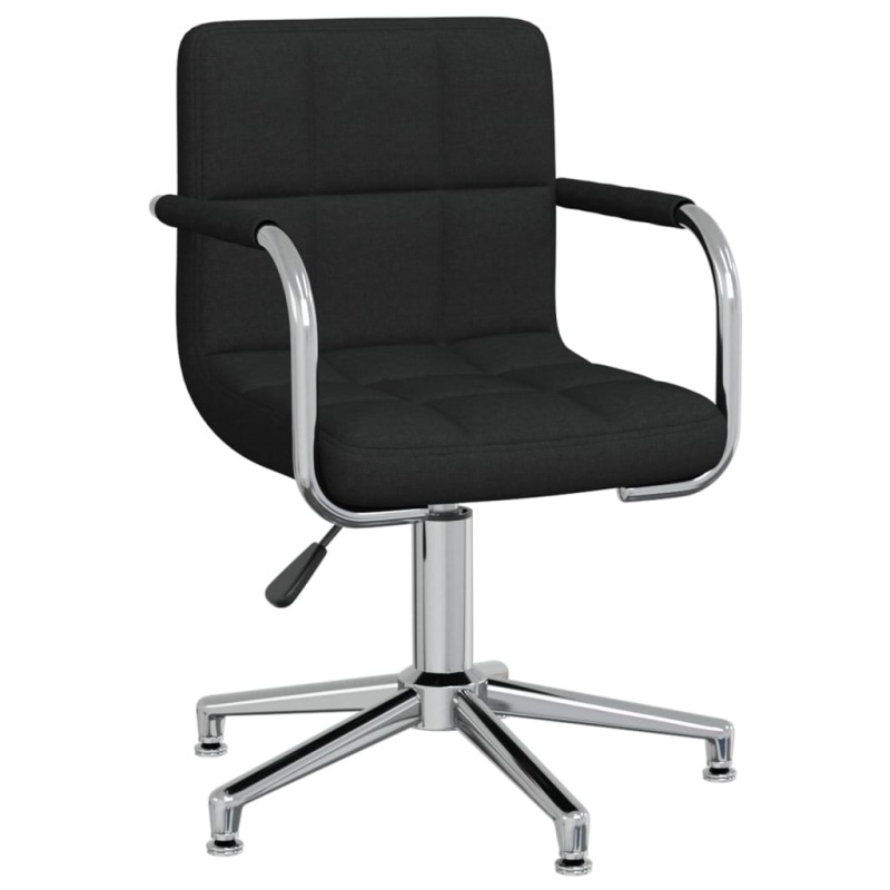 vidaXL Esszimmerstuhl Drehbar Schwarz Stoff vidaXL Esszimmerstuhl Drehbar Schwarz Stoff