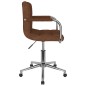 vidaXL Esszimmerstuhl Drehbar Braun Stoff vidaXL Esszimmerstuhl Drehbar Braun Stoff