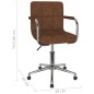 vidaXL Esszimmerstuhl Drehbar Braun Stoff vidaXL Esszimmerstuhl Drehbar Braun Stoff