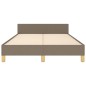 vidaXL Bettgestell mit Kopfteil Taupe 120x200 cm Stoff vidaXL Bettgestell mit Kopfteil Taupe 120x200 cm Stoff