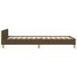 vidaXL Bettgestell mit Kopfteil Dunkelbraun 100x200 cm Stoff vidaXL Bettgestell mit Kopfteil Dunkelbraun 100x200 cm Stoff