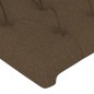 vidaXL Bettgestell mit Kopfteil Dunkelbraun 100x200 cm Stoff vidaXL Bettgestell mit Kopfteil Dunkelbraun 100x200 cm Stoff