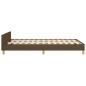 vidaXL Bettgestell mit Kopfteil Dunkelbraun 120x200 cm Stoff vidaXL Bettgestell mit Kopfteil Dunkelbraun 120x200 cm Stoff