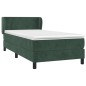 vidaXL Boxspringbett mit Matratze Dunkelgrün 100x200 cm Samt vidaXL Boxspringbett mit Matratze Dunkelgrün 100x200 cm Samt
