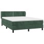 vidaXL Boxspringbett mit Matratze Dunkelgrün 140x200 cm Samt vidaXL Boxspringbett mit Matratze Dunkelgrün 140x200 cm Samt