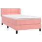 vidaXL Boxspringbett mit Matratze Rosa 80x200 cm Samt vidaXL Boxspringbett mit Matratze Rosa 80x200 cm Samt