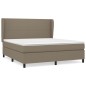 vidaXL Boxspringbett mit Matratze Taupe 160x200 cm Stoff vidaXL Boxspringbett mit Matratze Taupe 160x200 cm Stoff
