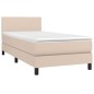 vidaXL Boxspringbett mit Matratze & LED Cappuccino-Braun 90x190cm vidaXL Boxspringbett mit Matratze & LED Cappuccino-Braun 90x190cm