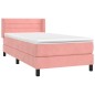 vidaXL Boxspringbett mit Matratze Rosa 100x200 cm Samt vidaXL Boxspringbett mit Matratze Rosa 100x200 cm Samt