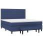 vidaXL Boxspringbett mit Matratze Blau 180x200 cm Stoff vidaXL Boxspringbett mit Matratze Blau 180x200 cm Stoff