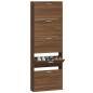 vidaXL Schuhschrank Braun Eichen-Optik 59x17x169 cm Holzwerkstoff vidaXL Schuhschrank Braun Eichen-Optik 59x17x169 cm Holzwerkstoff