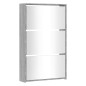 vidaXL Schuhschrank mit Spiegel 3 Fächer Grau Sonoma 63x17x102,5 cm vidaXL Schuhschrank mit Spiegel 3 Fächer Grau Sonoma 63x17x102,5 cm