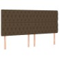 vidaXL Boxspringbett mit Matratze Dunkelbraun 200x200 cm Stoff vidaXL Boxspringbett mit Matratze Dunkelbraun 200x200 cm Stoff