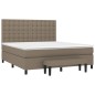 vidaXL Boxspringbett mit Matratze Taupe 180x200 cm Stoff vidaXL Boxspringbett mit Matratze Taupe 180x200 cm Stoff