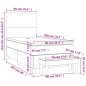 vidaXL Boxspringbett mit Matratze Dunkelbraun 90x200 cm Stoff vidaXL Boxspringbett mit Matratze Dunkelbraun 90x200 cm Stoff