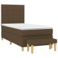 vidaXL Boxspringbett mit Matratze Dunkelbraun 80x200 cm Stoff vidaXL Boxspringbett mit Matratze Dunkelbraun 80x200 cm Stoff